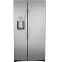 GE  21.8 Cu. Ft. Counter-Depth Fingerprint Resistant Side-By-Side Refrigerator - Fingerprint Resistant Stainless (GZS22IYNFS)