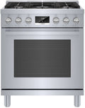 BOSCH  800 Series Dual Fuel Freestanding Range 30'' - Stainless Steel (HDS8055U)