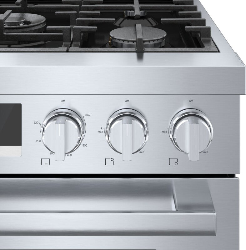 BOSCH  800 Series Dual Fuel Freestanding Range 30'' - Stainless Steel (HDS8055U)