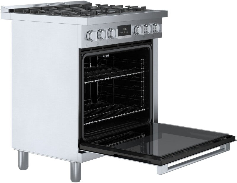 BOSCH  800 Series Dual Fuel Freestanding Range 30'' - Stainless Steel (HDS8055U)