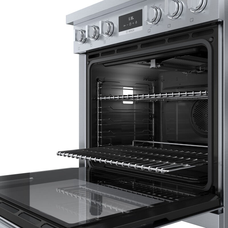 BOSCH  800 Series Dual Fuel Freestanding Range 30'' - Stainless Steel (HDS8055U)