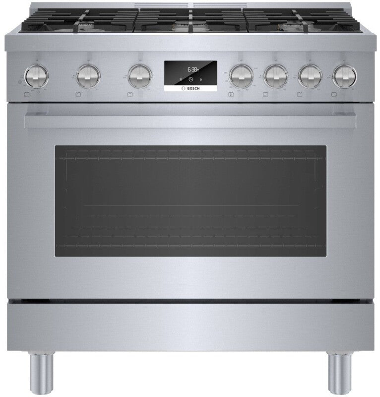 Bosch  800 Series Dual Fuel Freestanding Range 36'' - Stainless Steel (HDS8655U)