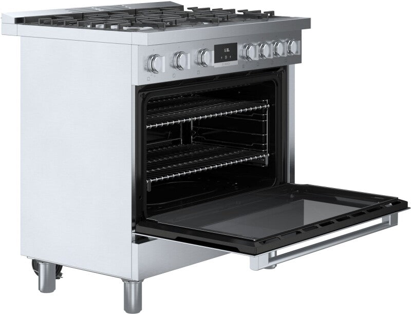 Bosch  800 Series Dual Fuel Freestanding Range 36'' - Stainless Steel (HDS8655U)