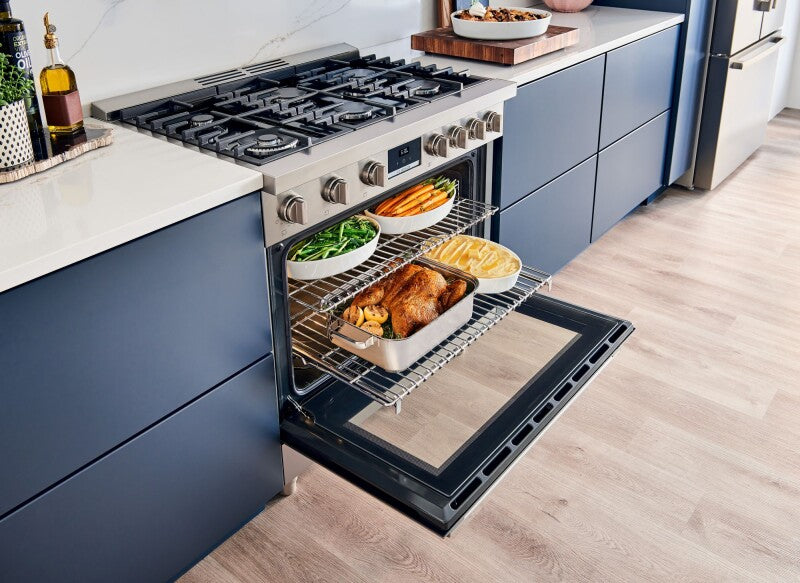 Bosch  800 Series Dual Fuel Freestanding Range 36'' - Stainless Steel (HDS8655U)