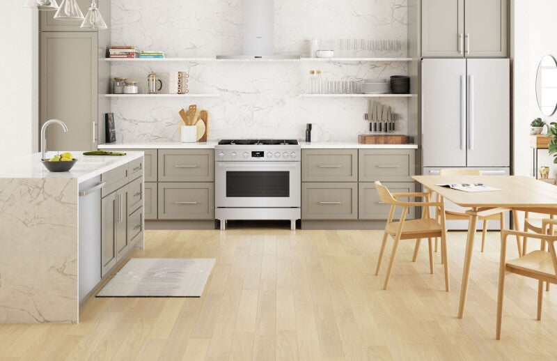 Bosch  800 Series Dual Fuel Freestanding Range 36'' - Stainless Steel (HDS8655U)