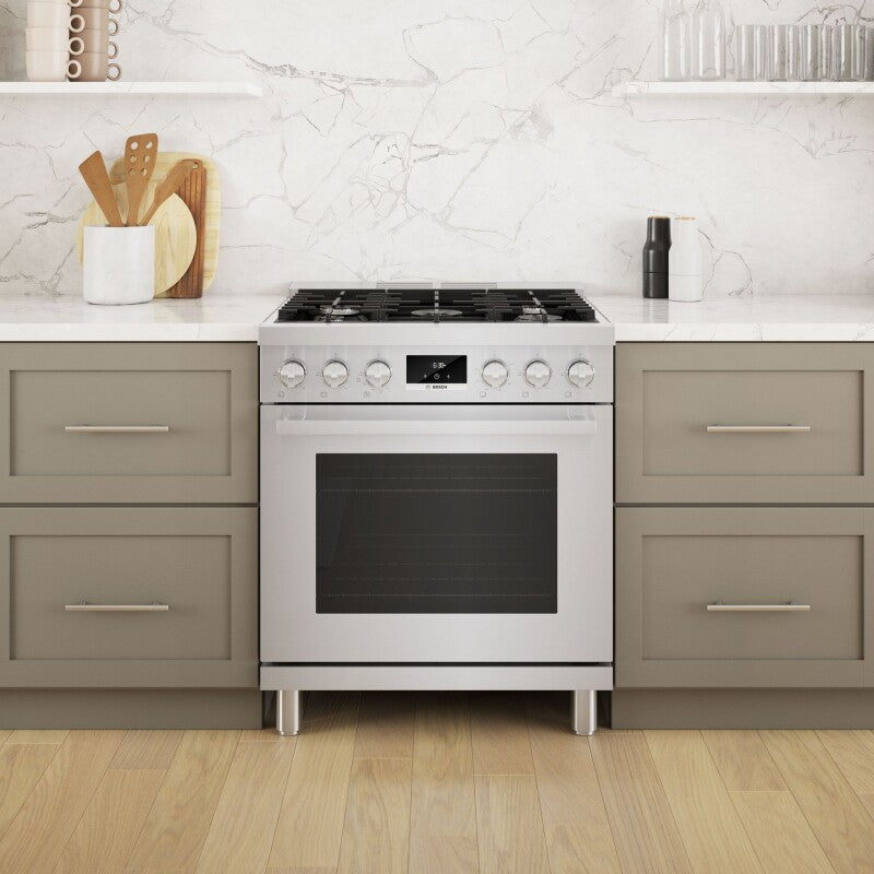 BOSCH  800 Series Gas Freestanding Range 30'' - Stainless Steel (HGS8055UC)