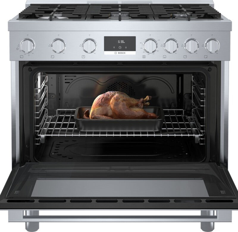 BOSCH  800 Series Gas Freestanding Range 36'' - Stainless Steel (HGS8655UC)