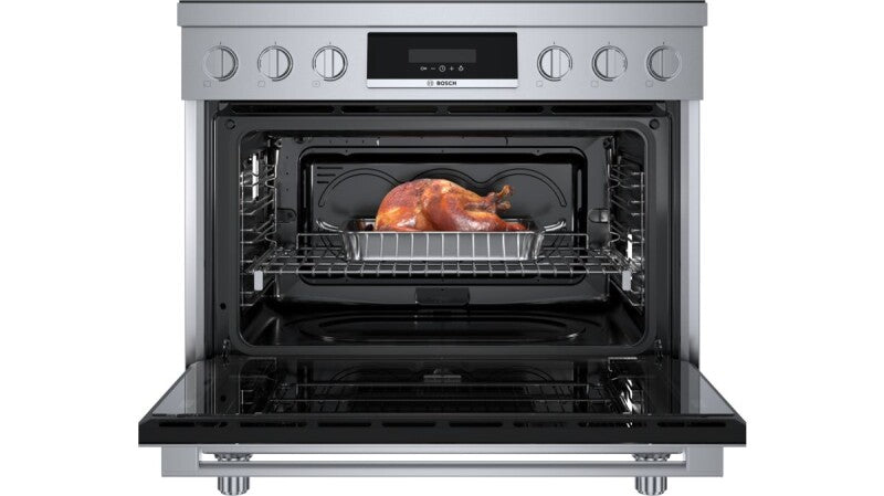 BOSCH  800 Series Induction freestanding range 36'' - Stainless Steel (HIS8655U)