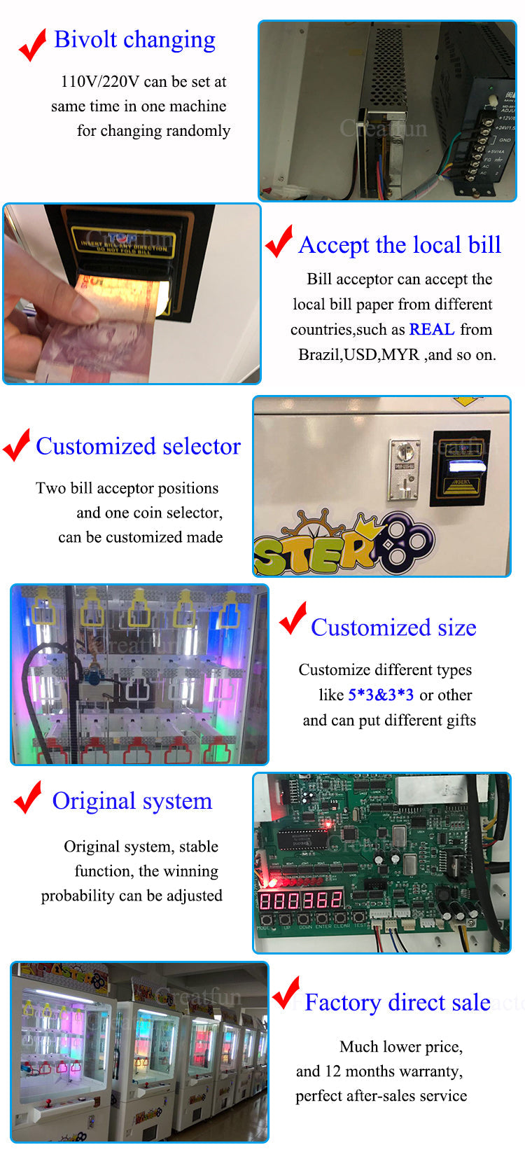 Mini 8 Holes Grid Arcade Machine