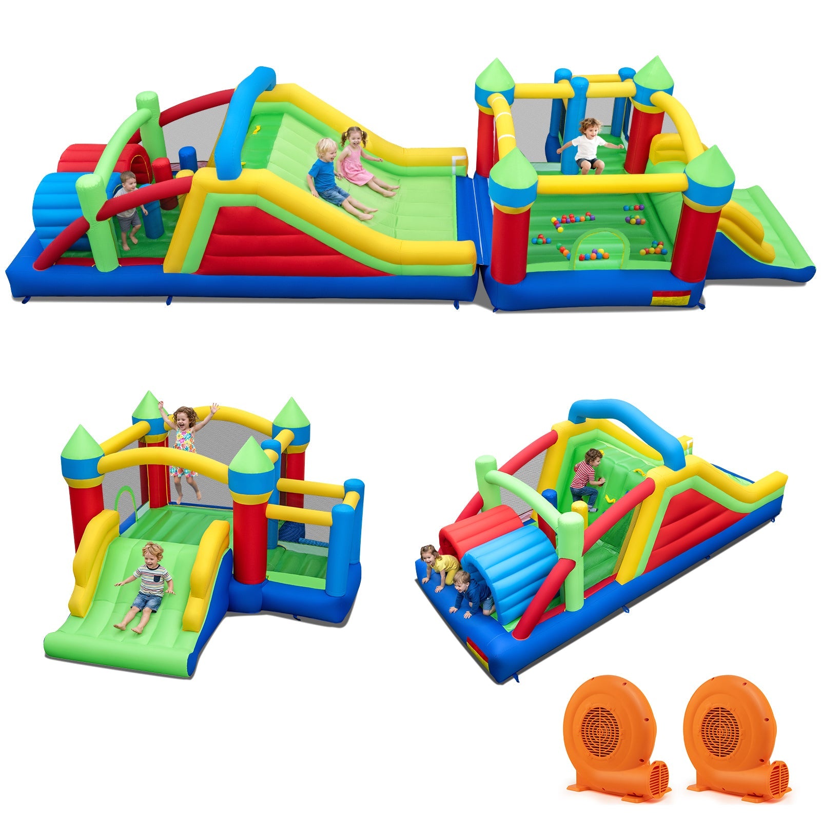 Costway Inflatable Bounce House Jumping Bouncer w/ 750W Blower 98089711 New