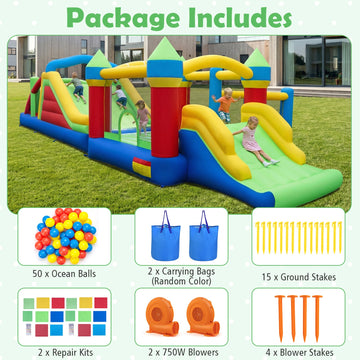 Costway Inflatable Bounce House Jumping Bouncer w/ 750W Blower 98089711 New