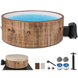 Costway 72" Inflatable Hot Tub Spa w/ 120 Air Jets Heater Pump 4-6 Person 41623857 New