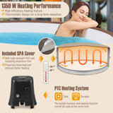 Costway 72" Inflatable Hot Tub Spa w/ 120 Air Jets Heater Pump 4-6 Person 41623857 New