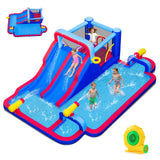 Costway Inflatable Water Slide Park Bounce House Double Slides 750W Blower 46772141 New