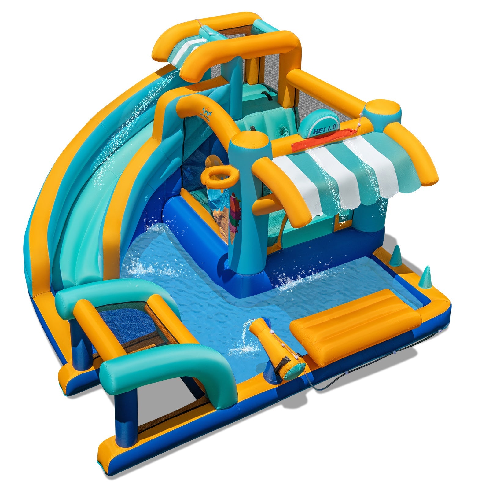 Costway Inflatable Water Slide Bounce House Kids Jump Castle w/ 750W Blower 984671523 New