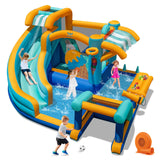 Costway Inflatable Water Slide Bounce House Kids Jump Castle w/ 750W Blower 984671523 New
