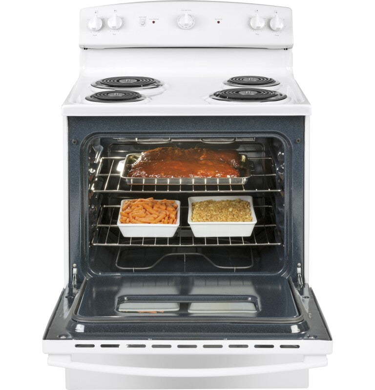 GE  30" Free-Standing Electric Range - White (JBS160DMWW)