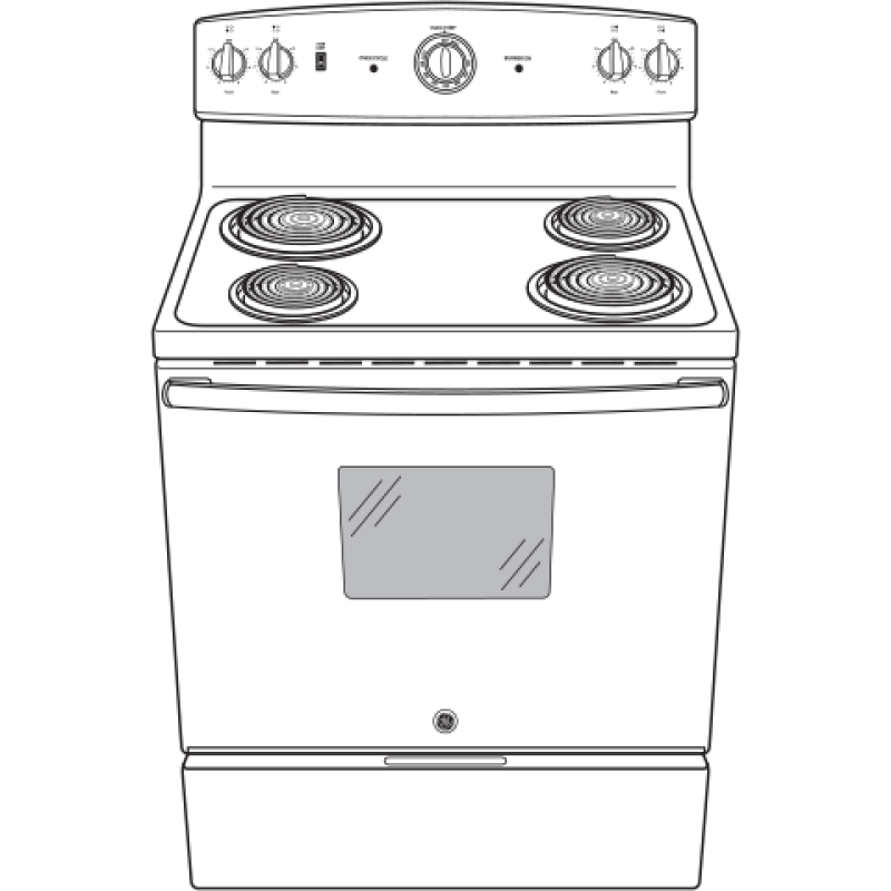 GE  30" Free-Standing Electric Range - White (JBS160DMWW)