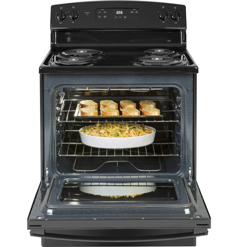 GE  30" Free-Standing Electric Range - Black (JBS360DMBB)