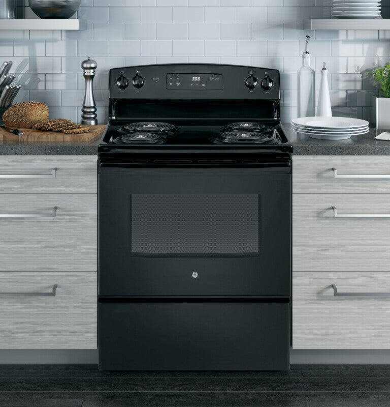 GE  30" Free-Standing Electric Range - Black (JBS360DMBB)