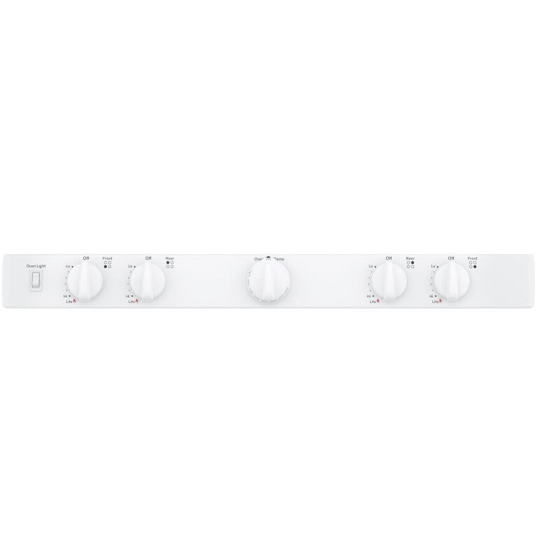 GE  30" Free-Standing Front Control Gas Range - White (JGBS10DEMWW)