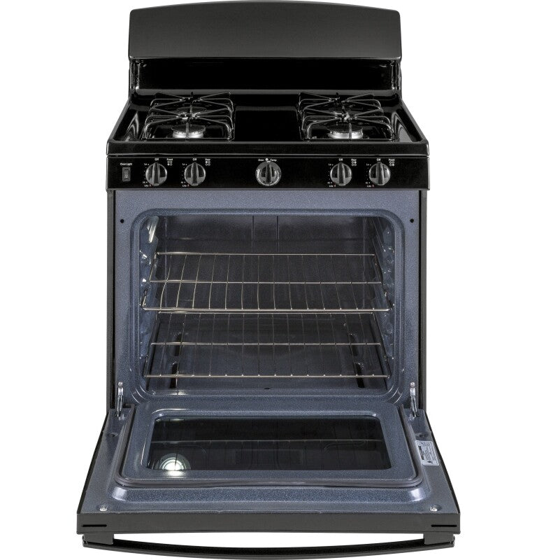 GE  30" Free-Standing Gas Range - Black (JGBS30DEKBB)