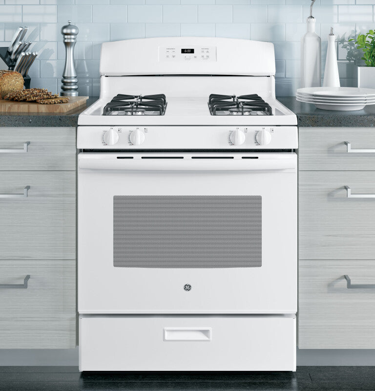 GE  30" Free-Standing Gas Range - White (JGBS60DEKWW)