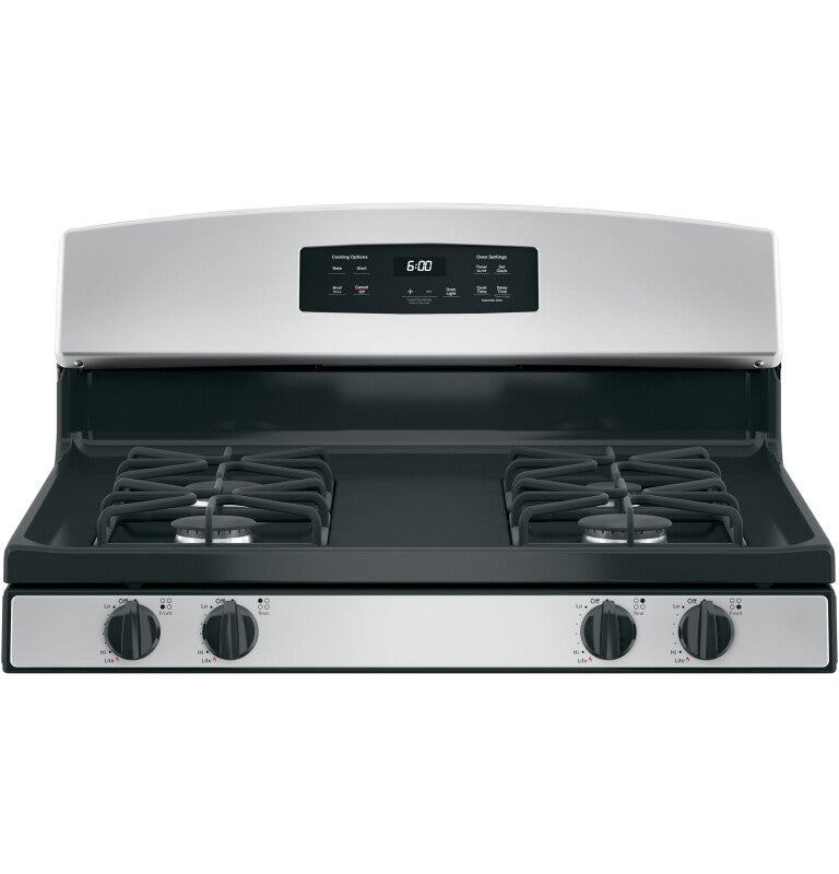 GE  30" Free-Standing Gas Range - Stainless Steel/Black (JGBS60REKSS)