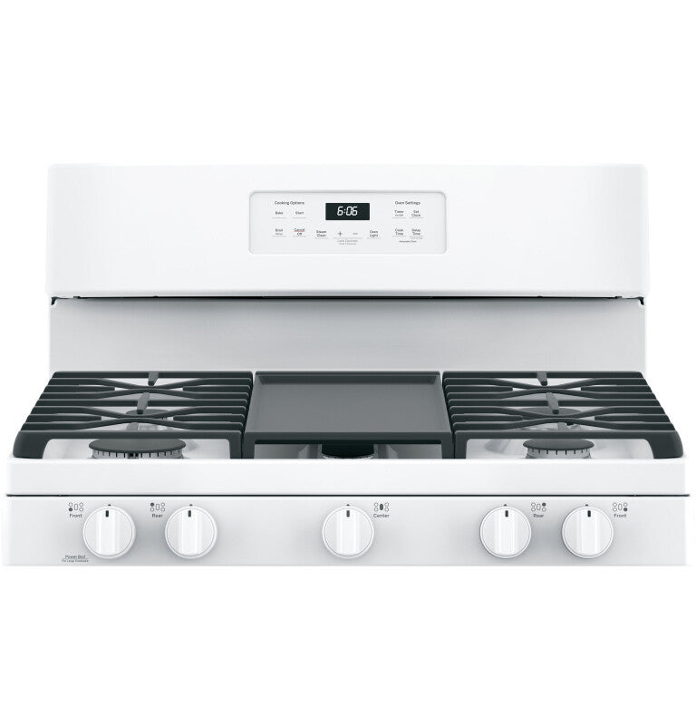 GE  30" Free-Standing Gas Range - White (JGBS66DEKWW)