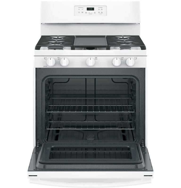 GE  30" Free-Standing Gas Range - White (JGBS66DEKWW)