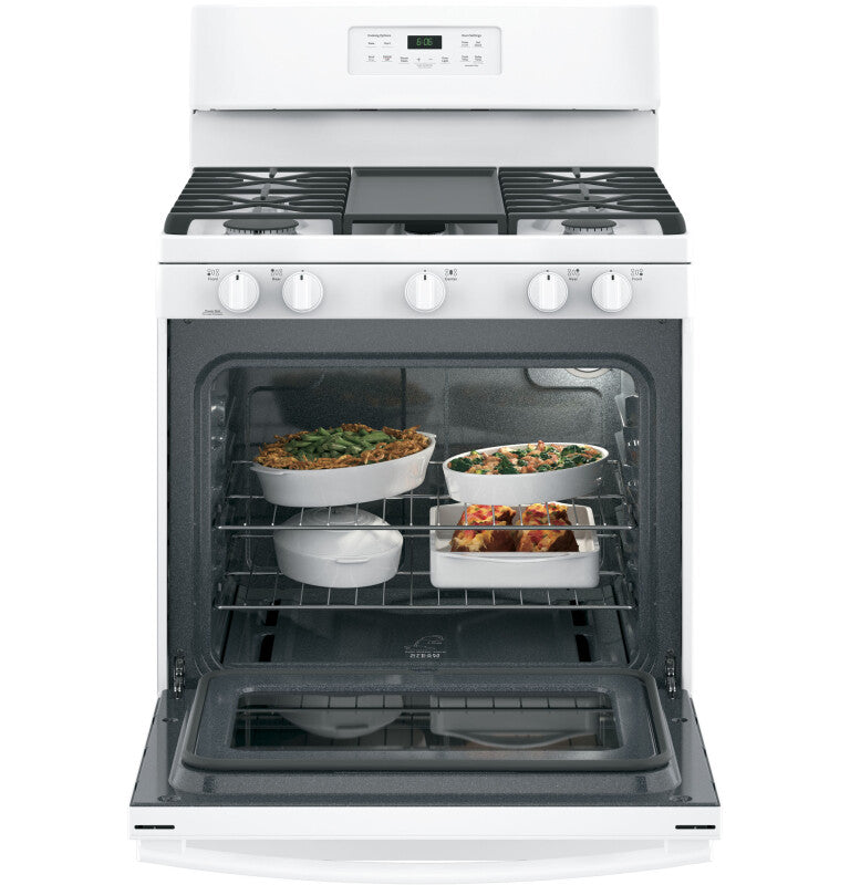GE  30" Free-Standing Gas Range - White (JGBS66DEKWW)