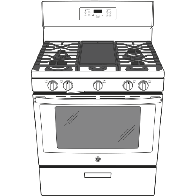GE  30" Free-Standing Gas Range - White (JGBS66DEKWW)