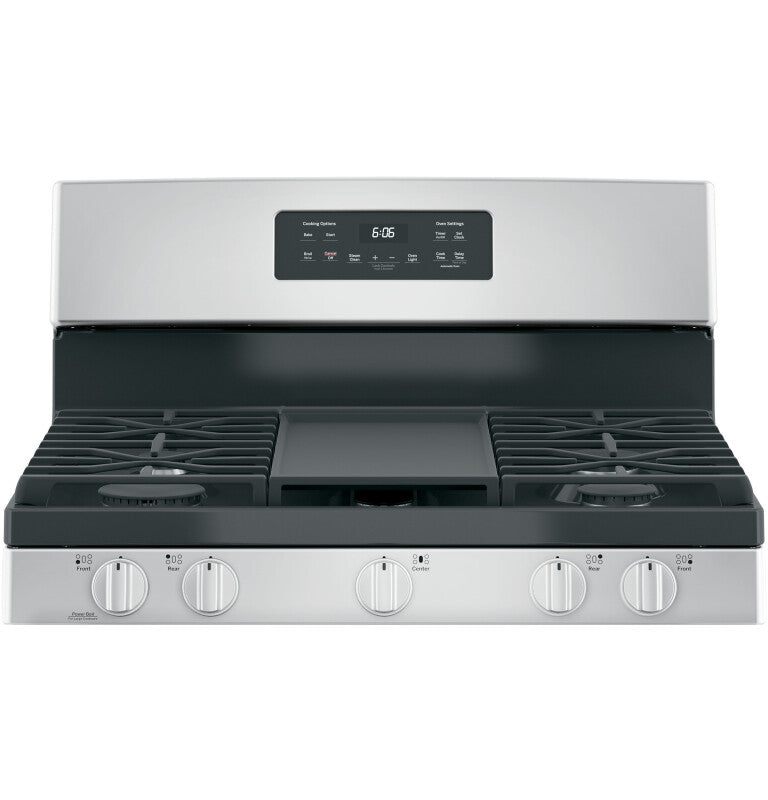GE  30" Free-Standing Gas Range - Stainless Steel/Black (JGBS66REKSS)