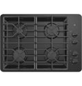 GE  30" Built-In Gas Cooktop with Dishwasher-Safe Grates - Black (JGP3030DLBB)