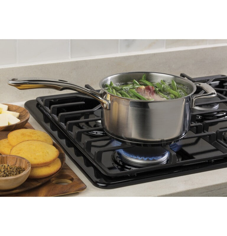 GE  30" Built-In Gas Cooktop with Dishwasher-Safe Grates - Black (JGP3030DLBB)