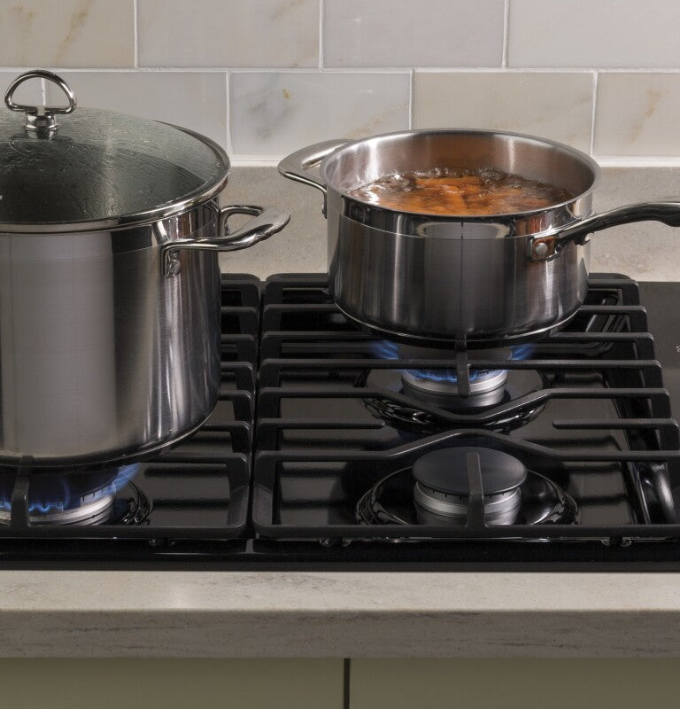 GE  30" Built-In Gas Cooktop with Dishwasher-Safe Grates - Black (JGP3030DLBB)