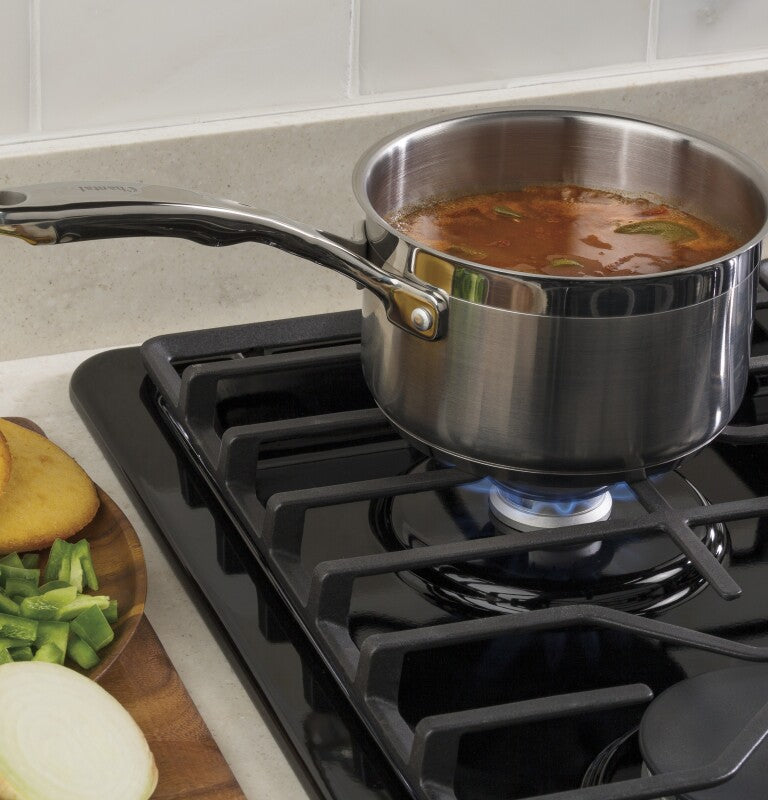 GE  30" Built-In Gas Cooktop with Dishwasher-Safe Grates - Black (JGP3030DLBB)