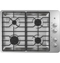 GE  30" Built-In Gas Cooktop with Dishwasher-Safe Grates - Stainless Steel (JGP3030SLSS)