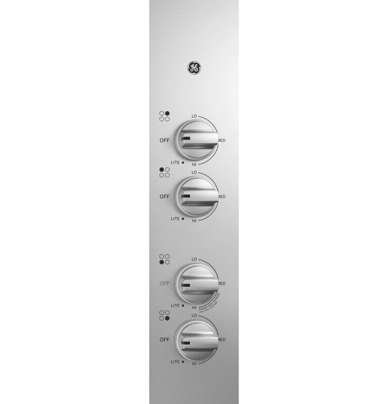 GE  30" Built-In Gas Cooktop with Dishwasher-Safe Grates - Stainless Steel (JGP3030SLSS)
