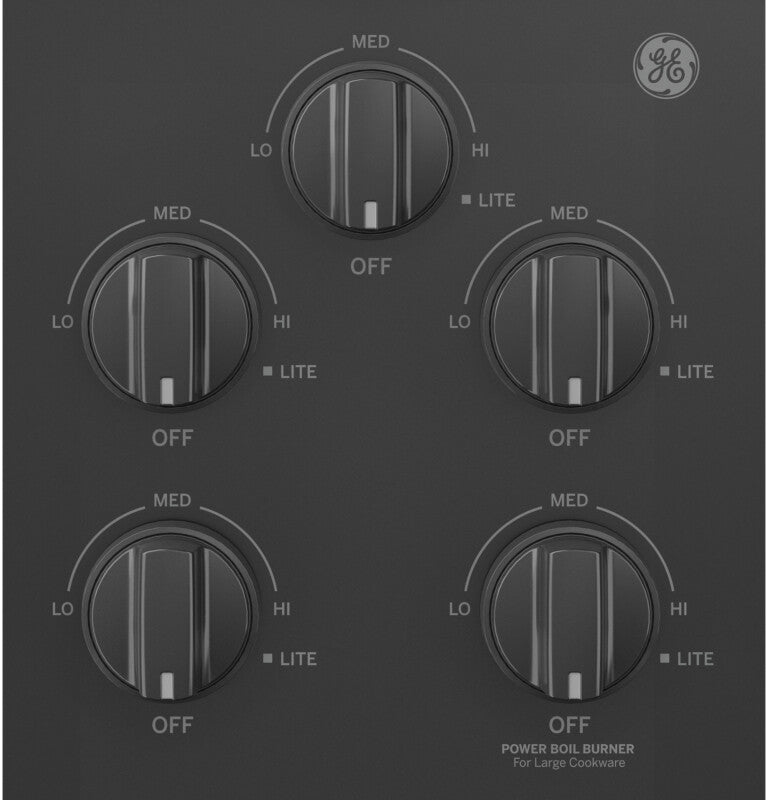 GE  36" Built-In Gas Cooktop with Dishwasher-Safe Grates - Black (JGP3036DLBB)