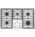 GE  36" Built-In Gas Cooktop with Dishwasher-Safe Grates - White (JGP3036DLWW)