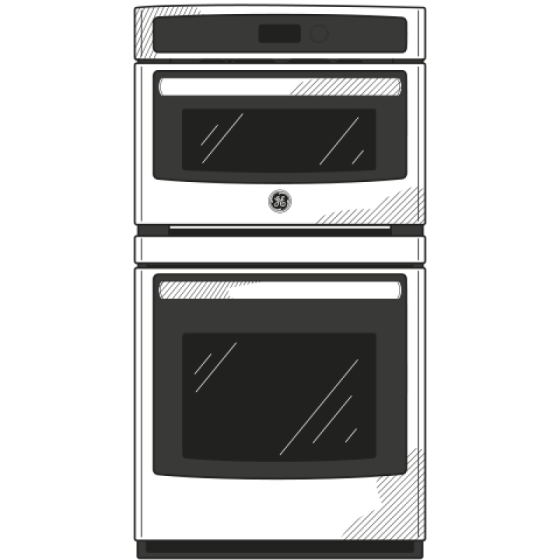 GE  27" Built-In Combination Microwave/Thermal Wall Oven - Stainless Steel (JK3800SHSS)