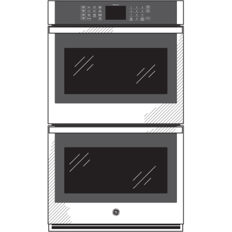 GE  27" Smart Built-In Double Wall Oven - White (JKD3000DNWW)