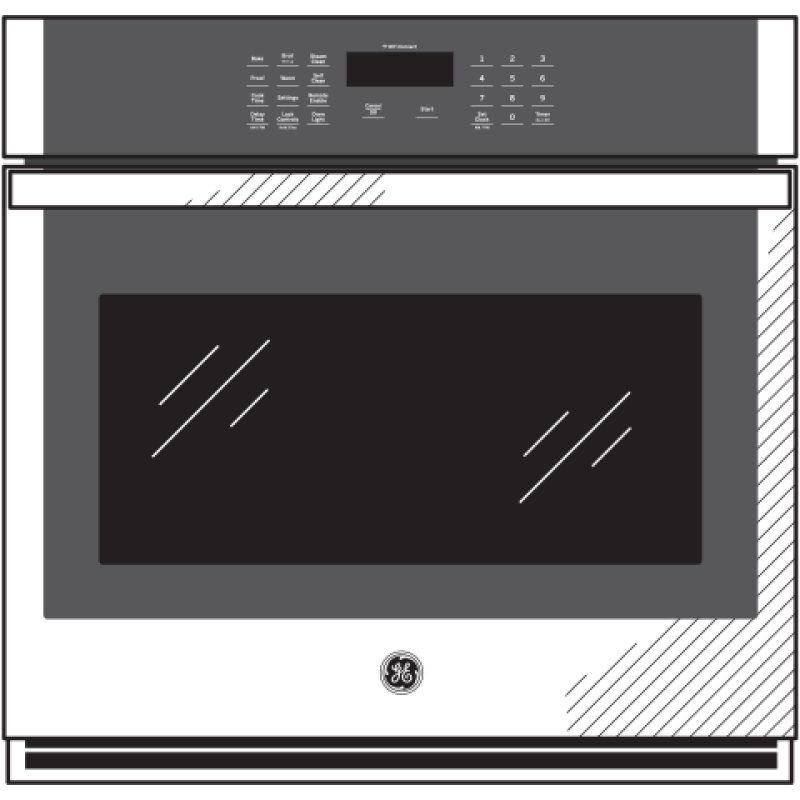 GE  27" Smart Built-In Single Wall Oven - Stainless Steel (JKS3000SNSS)