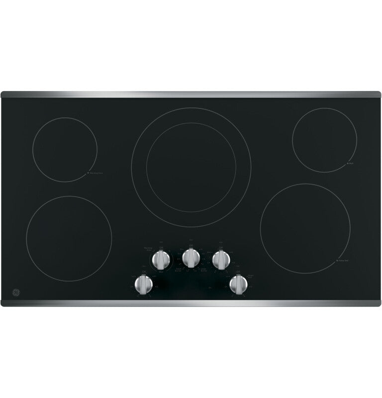 GE  36" Built-In Knob Control Electric Cooktop - Stainless Steel (JP3036SLSS)