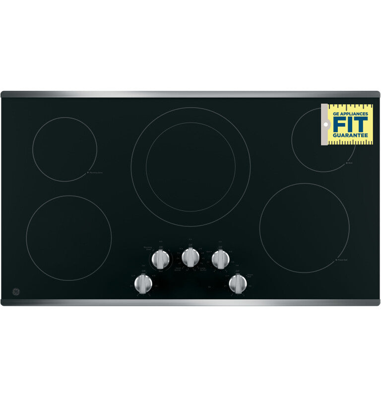 GE  36" Built-In Knob Control Electric Cooktop - Stainless Steel (JP3036SLSS)