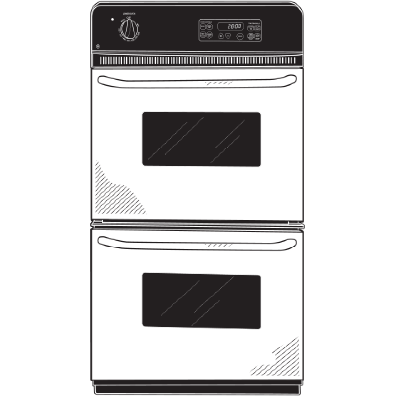 GE  24" Double Wall Oven - Stainless Steel (JRP28SKSS)