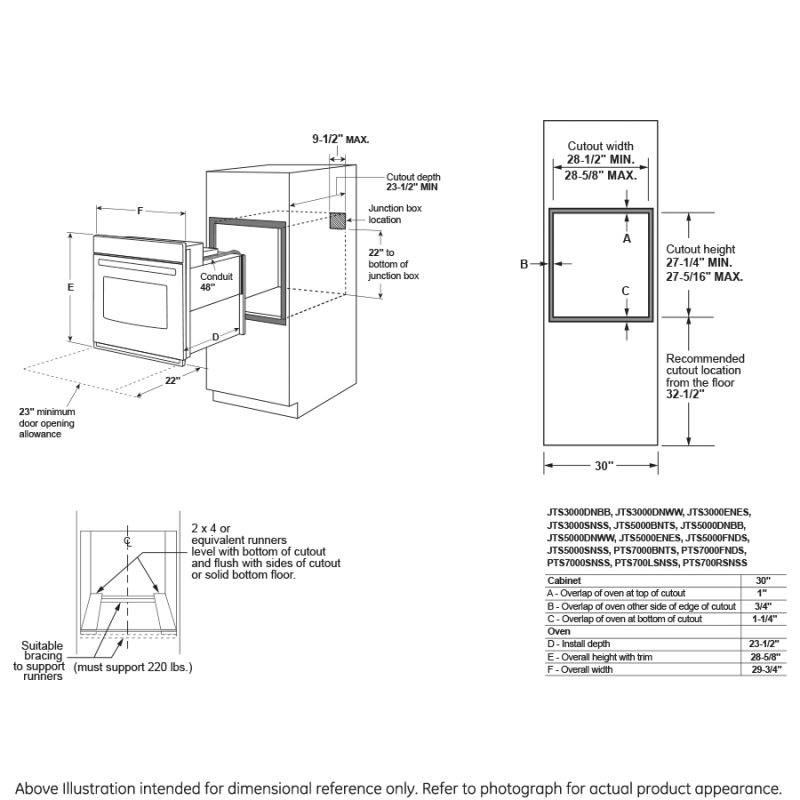 GE  30" Smart Built-In Self-Clean Single Wall Oven - White (JTS3000DNWW)