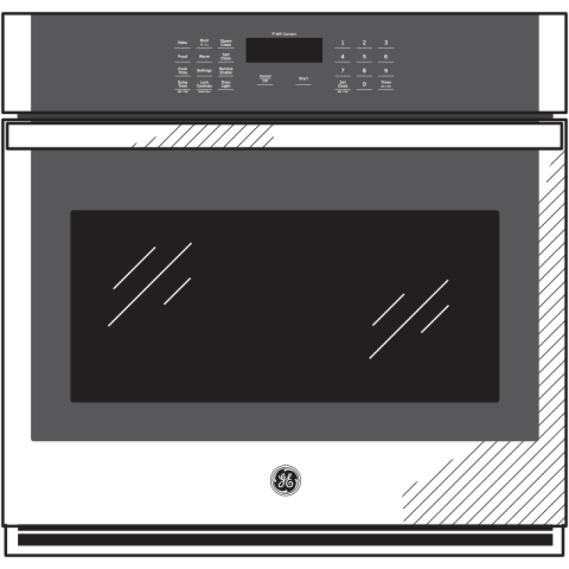 GE  30" Smart Built-In Self-Clean Single Wall Oven - White (JTS3000DNWW)
