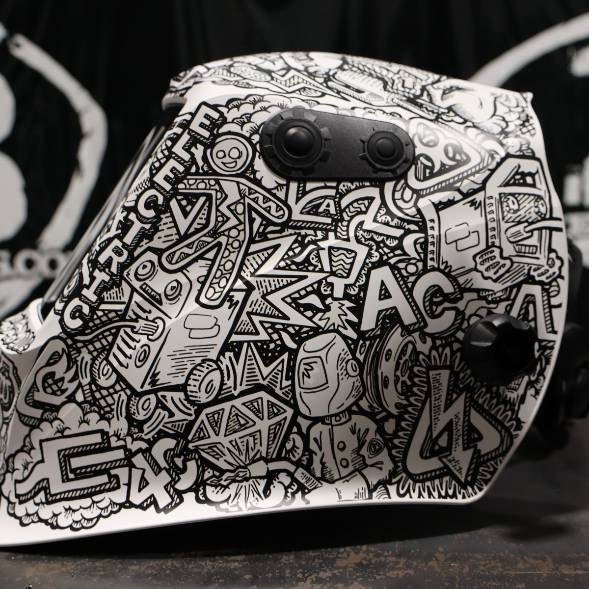 Lincoln Viking 3350 ADV Graffiti Welding Helmet - K5760-5